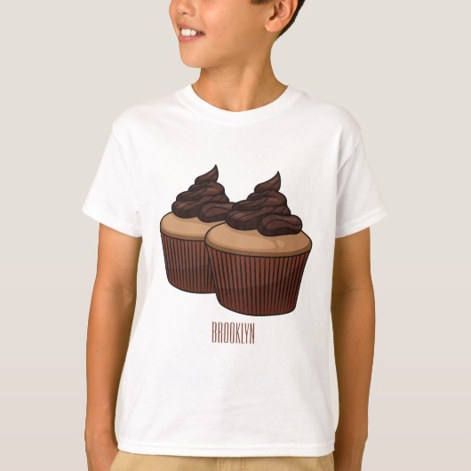 T-shirt Illustration de Cupcake (Devant)