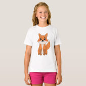 T-shirt Illustration de Cute Kawaii Orange Fox (Devant entier)