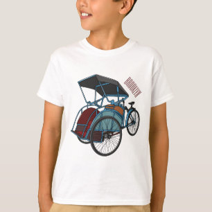 T-shirt Illustration de cyclo-pousse