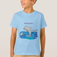 Illustration de dauphins heureux adorables