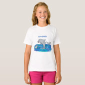 T-shirt Illustration de dauphins heureux adorables (Devant entier)