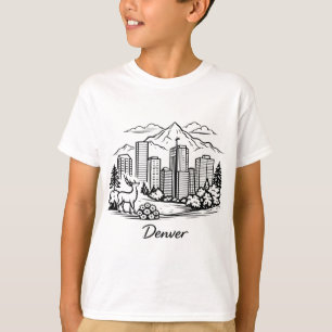 T-shirt Illustration de Denver en ligne noire