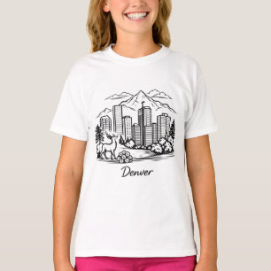 T-shirt Illustration de Denver en ligne noire