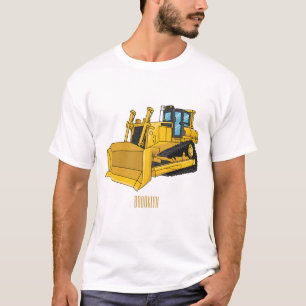 T-shirt Illustration de dessin animé Bulldozer