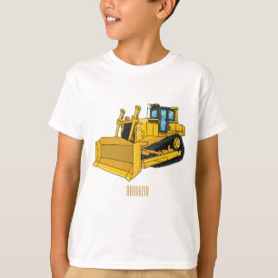 T-shirt Illustration de dessin animé Bulldozer