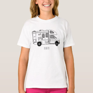 T-shirt Illustration de dessin animé Campervan