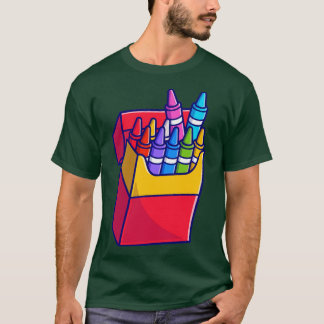 T-shirt Illustration de dessin animé Crayon
