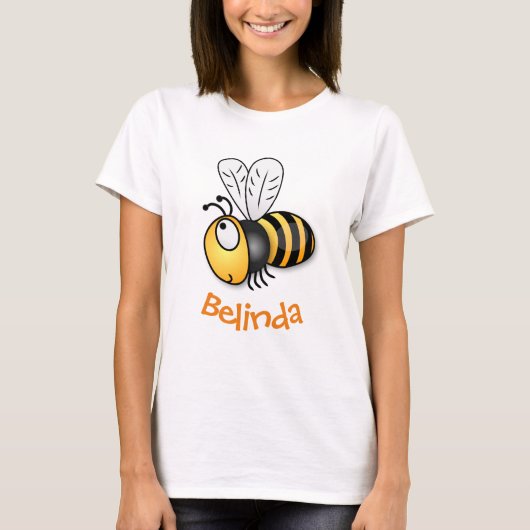 T-shirt Illustration de dessin animé d'abeilles joyeux (Devant)