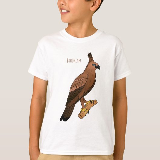T-shirt illustration de dessin animé d'aigle de Java (Devant)