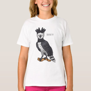 T-shirt Illustration de dessin animé d'aigle harpie