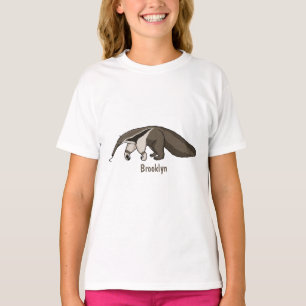 T-shirt Illustration de dessin animé d'Anteater happy