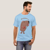 T-shirt Illustration de dessin animé de capybara ukulele (Devant entier)