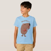T-shirt Illustration de dessin animé de capybara ukulele (Devant entier)