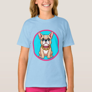 T-shirt Illustration de dessin animé de chien heureux