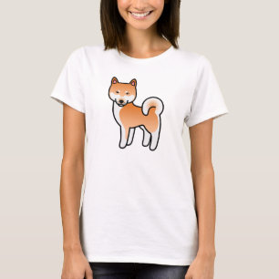 T-shirt Illustration de dessin animé de chien Shiba Inu de