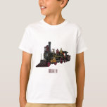 T-shirt Illustration de dessin animé de locomotive à vapeu<br><div class="desc">Illustration de dessin animé de locomotive à vapeur</div>