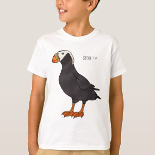 T-shirt Illustration de dessin animé de macareux à crête