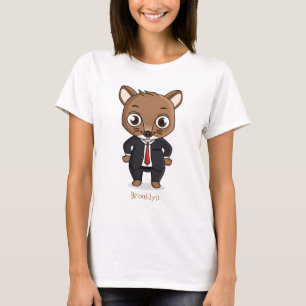 T-shirt Illustration de dessin animé de rat mignon