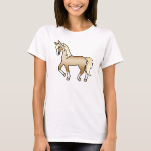 T-shirt Illustration de dessin animé mignon de cheval trot