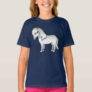 T-shirt Illustration de dessin animé mignon de poney Shetl