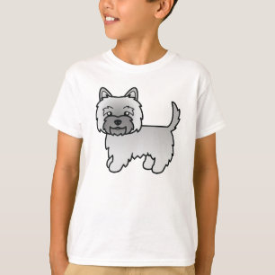 T-shirt Illustration de dessin animé mignon de Terrier Cai