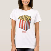 T-shirt Illustration de dessin animé Popcorn (Devant)