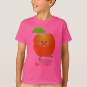 T-shirt Illustration de dessin animé sur la pomme de danse (Devant)
