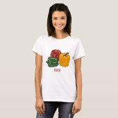 T-shirt Illustration de dessin de Capsicum (Devant entier)