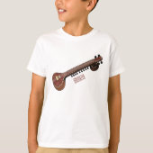 T-shirt Illustration de dessin de Sitar (Devant)