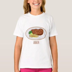 T-shirt Illustration de dessin de steak
