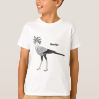 Illustration de dessin du secrétaire pour oiseaux