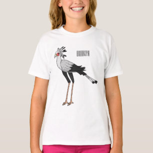T-shirt Illustration de dessin du secrétaire pour oiseaux