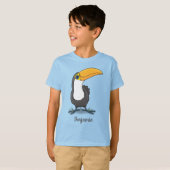T-shirt Illustration de dessin humoristique du toucan joye (Devant entier)