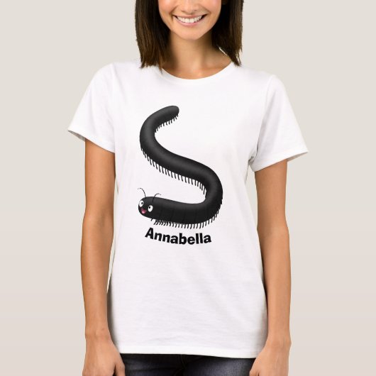 T-shirt Illustration de dessin mignon millipede (Devant)