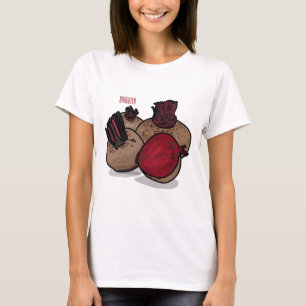 T-shirt Illustration de dessin sur la betterave