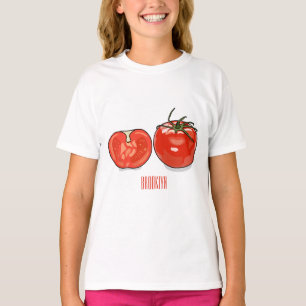 T-shirt Illustration de dessin sur la tomate