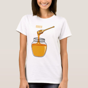 T-shirt Illustration de dessin sur le miel