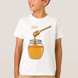 T-shirt Illustration de dessin sur le miel