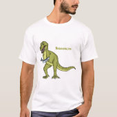 T-shirt Illustration de dinosaure T rex drôle (Devant)