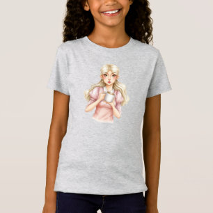 T-Shirt Illustration de fille mignonne