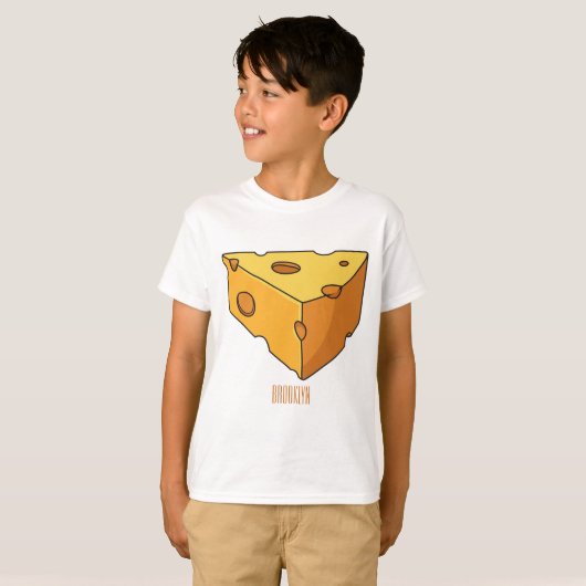 T-shirt Illustration de fromage (Devant entier)