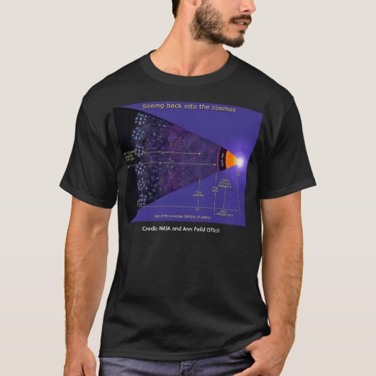 T-shirt Illustration de galaxies de la NASA première, (Devant)