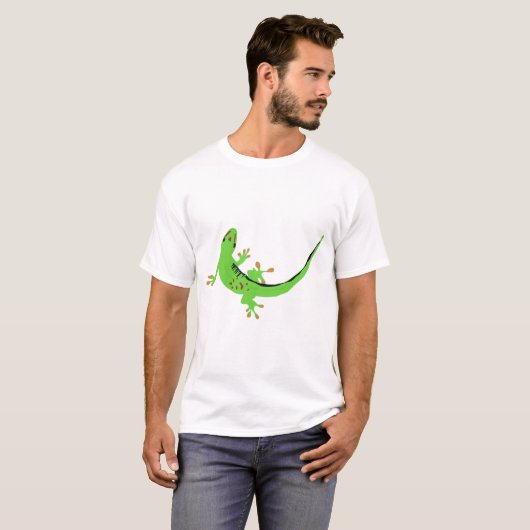 T-shirt Illustration de Gecko Lizard Reptile (Devant entier)