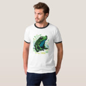 T-shirt Illustration de grenouille à étang (Devant entier)
