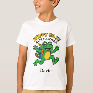 T-shirt Illustration de grenouille heureuse de retour à l'