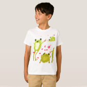 T-shirt Illustration de grenouille mignonne (Devant entier)
