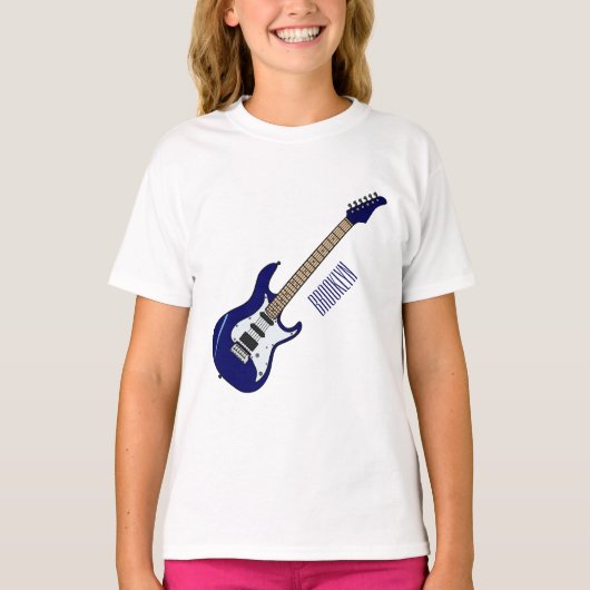 T-shirt Illustration de guitare électrique (Devant)