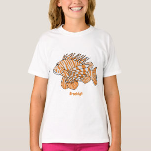 T-shirt Illustration de Happy lionfish