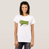 T-shirt Illustration de haricots verts (Devant entier)