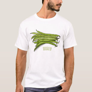 T-shirt Illustration de haricots verts